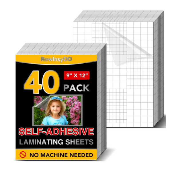 40 PCS Self-Adhesive Laminating Sheets
