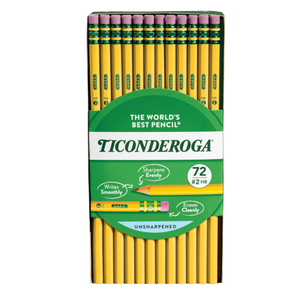 Ticonderoga Wood-Cased Pencils, Unsharpened