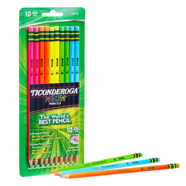 Dixon® Neon Colored Pencils, Assorted, Pack Of 10