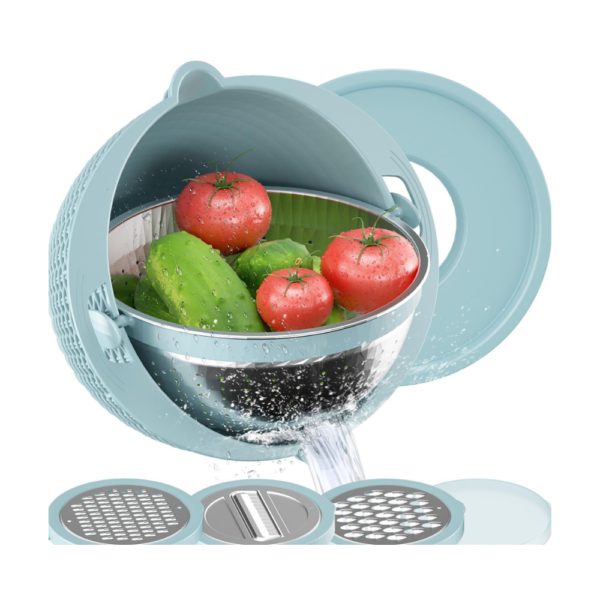 4-1 Colander with Bowl Set - Strainers for Kitchen