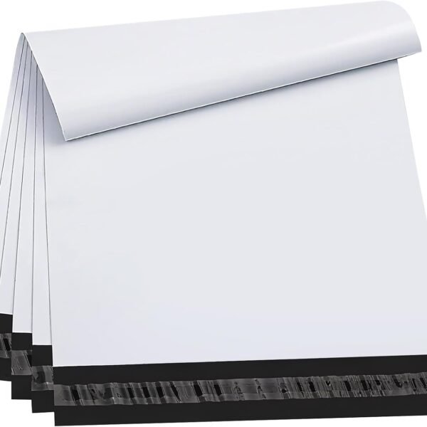 White Poly Mailers, 12" x 15.5", Waterproof, 100-Pack