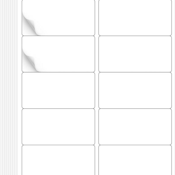 Printable White Label Stickers, 2" x 4", Matte, 300-Pack