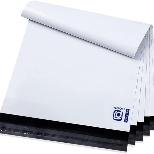 White Poly Mailers, 10" x 13", Waterproof, 100-Pack