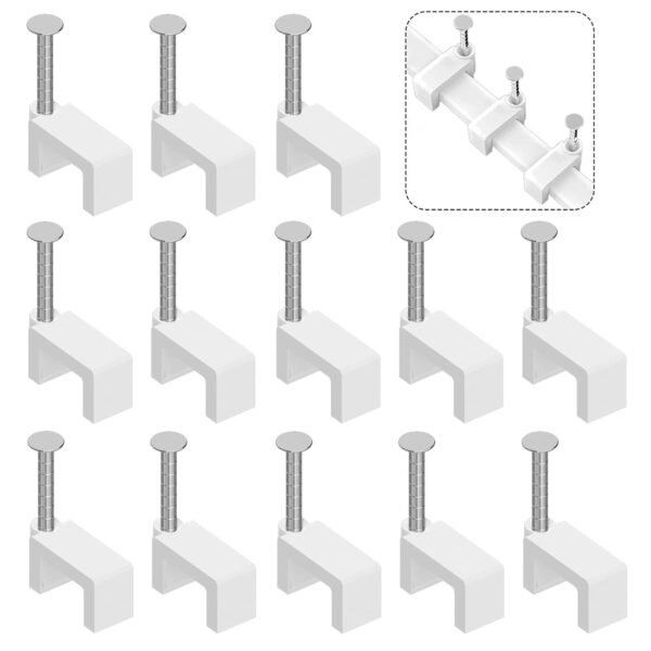 100PCS Nail-In Cable Clips for Wall Wire Management