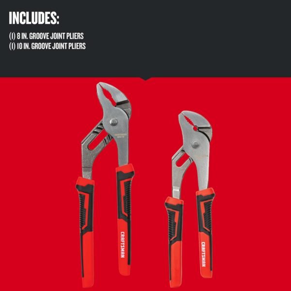2-Piece Groove Joint Pliers Set, 8" & 10"