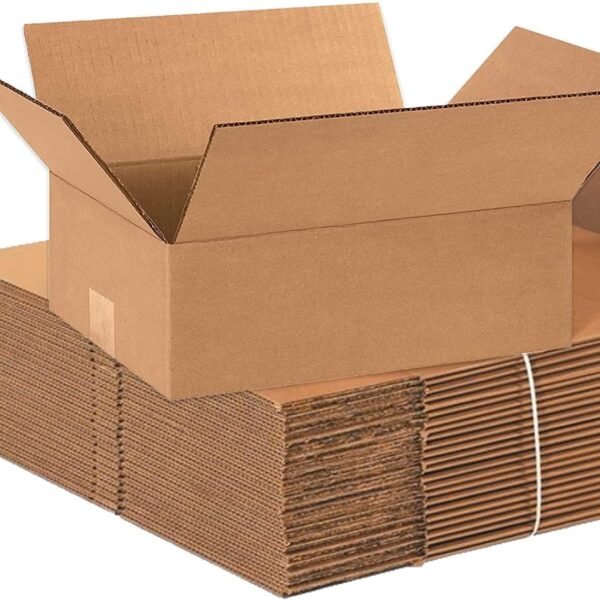 Medium Corrugated Shipping Boxes, 12" x 9" x 4", White, 25-Pack