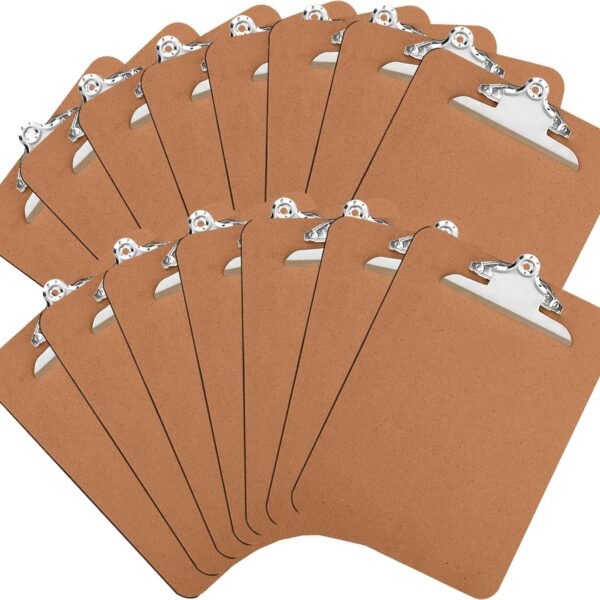 Hardboard Clipboards, A4/Letter Size, 15-Pack