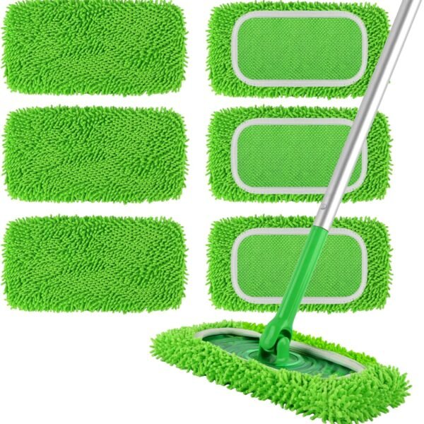 Reusable Microfiber Mop Pads (6-Pack)