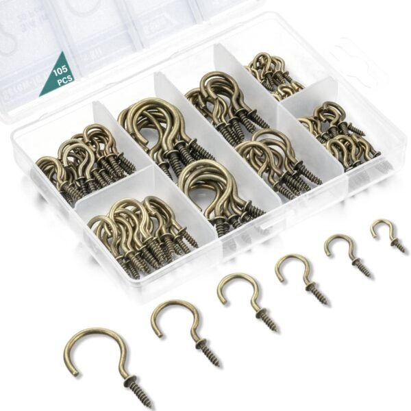 Screw Hooks Set – 105 Pieces