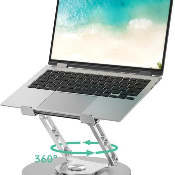 Adjustable Laptop Stand with 360° Rotating Base