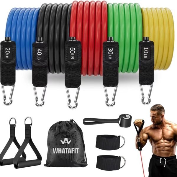 Resistance Bands Set with Handles for Strength Training Workouts