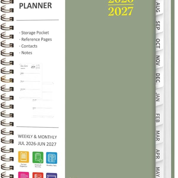 Academic Weekly & Monthly Planner (2026–2027)
