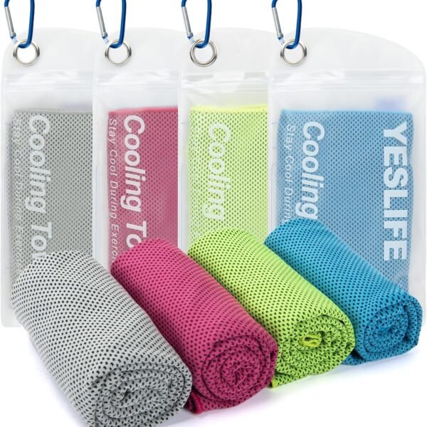 4-Pack Cooling Towels for Sports and Fitness