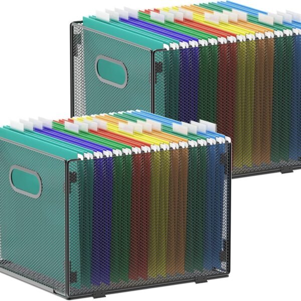 Hanging Mesh File Organizer, Letter Size, 2-Pack