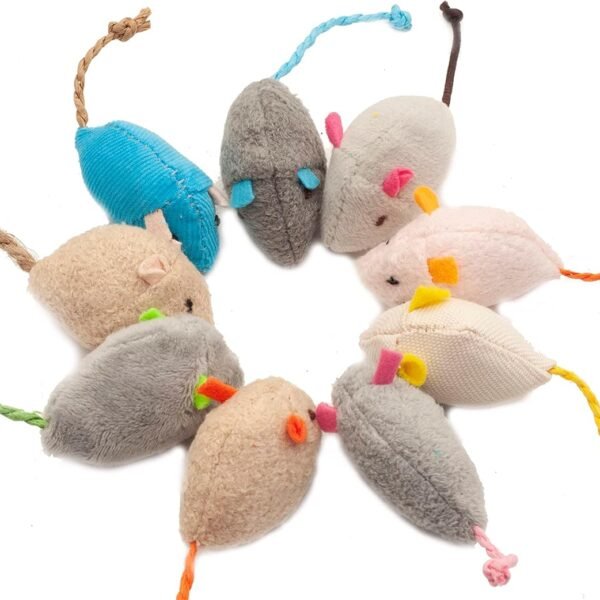 18-Pack Catnip Mice Toys for Indoor Cats
